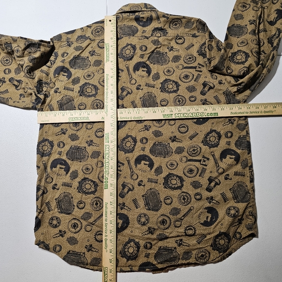 HARLEY-DAVIDSON Shirt Men's XL Graphic Print 100% Cotton Button Down Long Sleeve - Picture 6 of 7